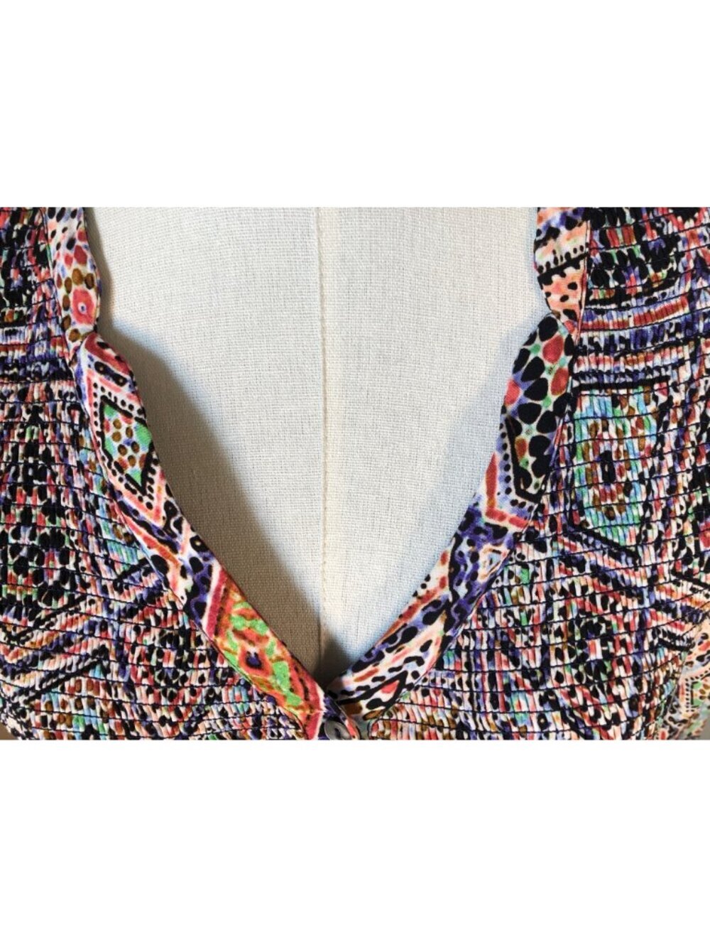 Maeve Anthropologie Tiled Amethyst Smocked Dress Boho Cottagecore Size XS - Picture 4 of 12